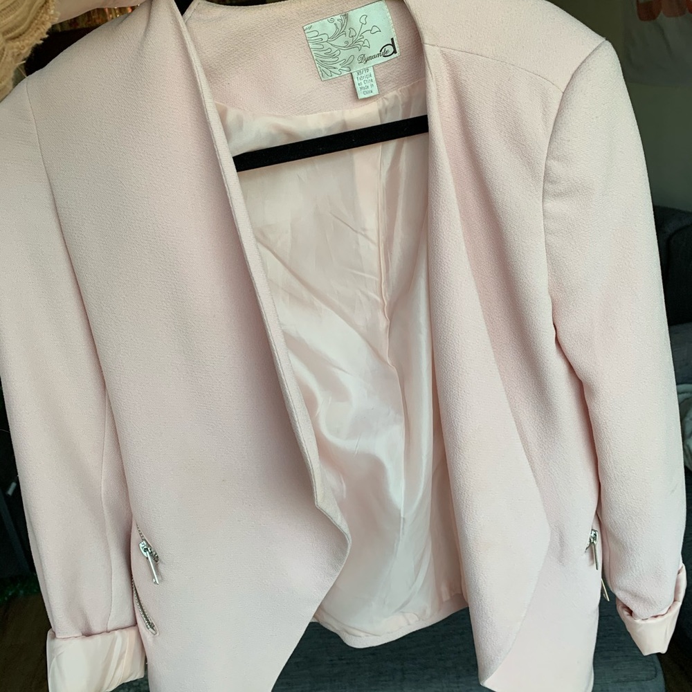Light Pink Flare Blazer